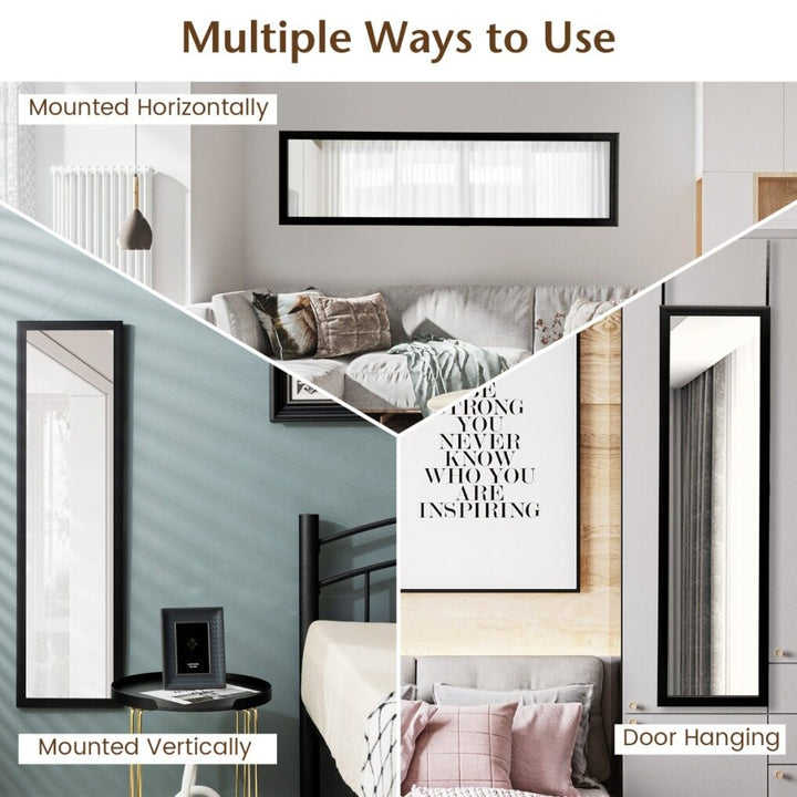 Full Length Over the Door Mirror with Hanging Hooks for Bedroom