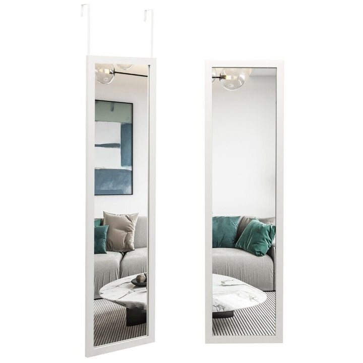 Full Length Over the Door Mirror with Hanging Hooks for Bedroom