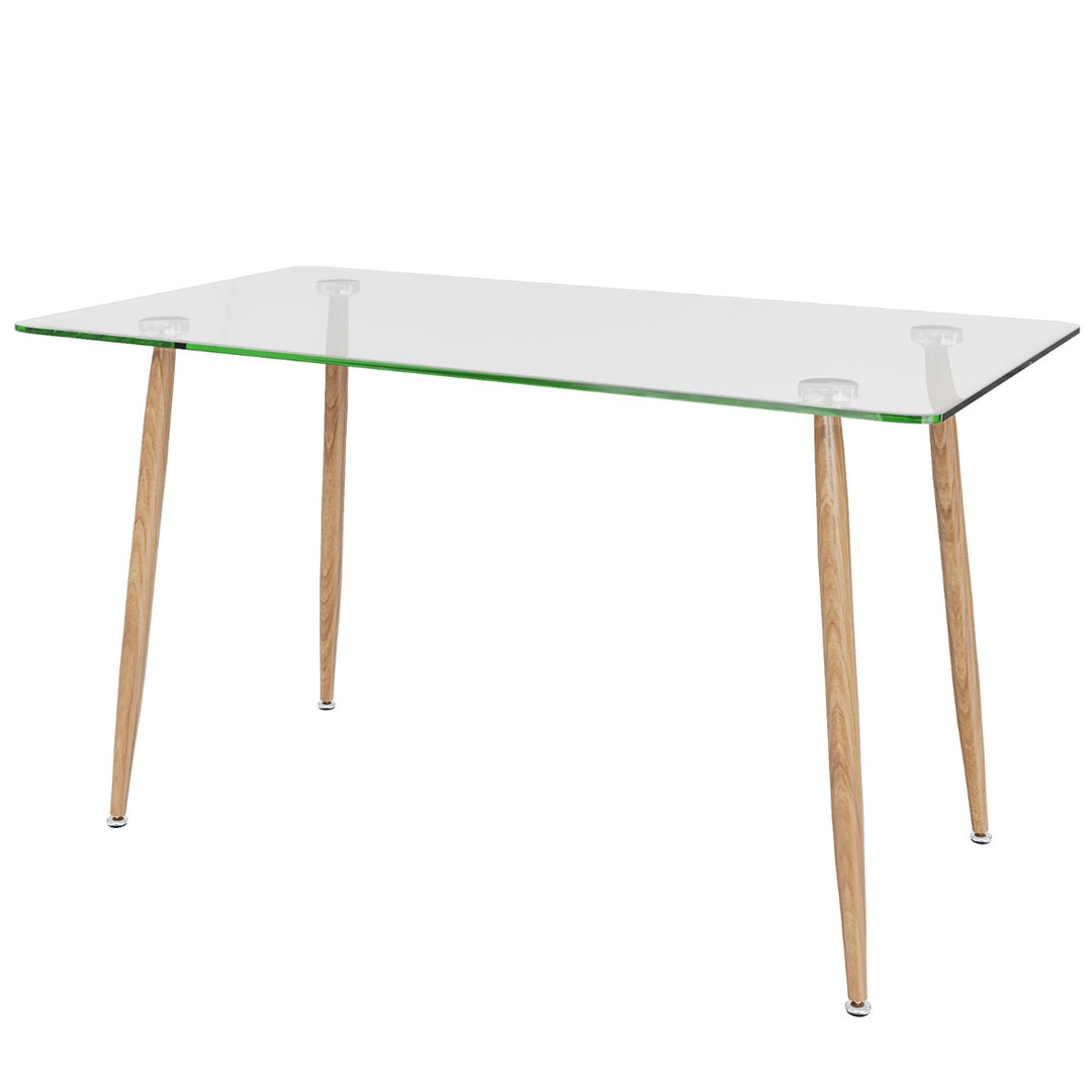 Glass Dining Table with Tempered Glass Table Top