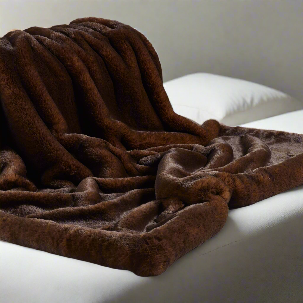 Brown Bear Faux Fur Throw