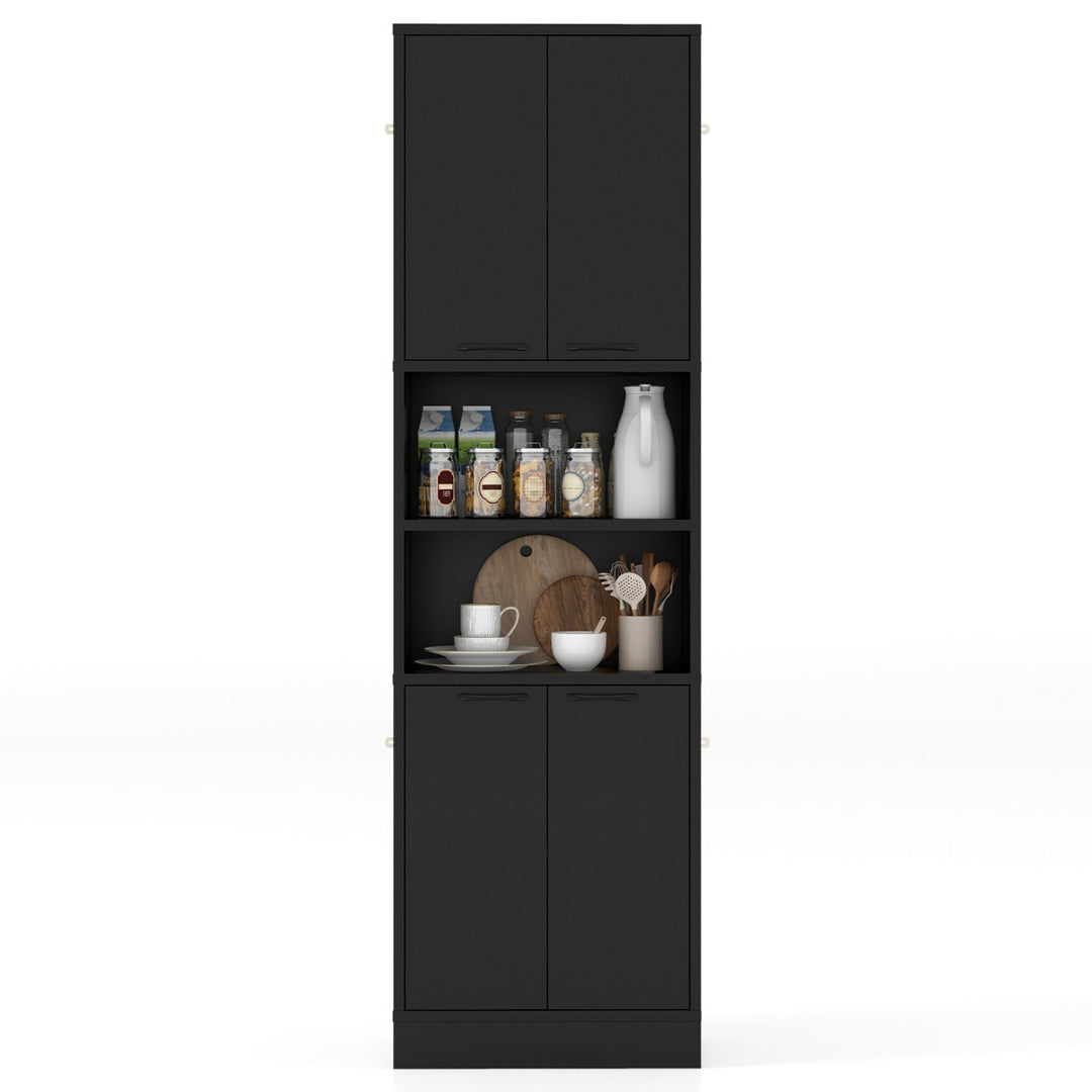 190cm Tall Freestanding Cupboard with Doors and Shelves