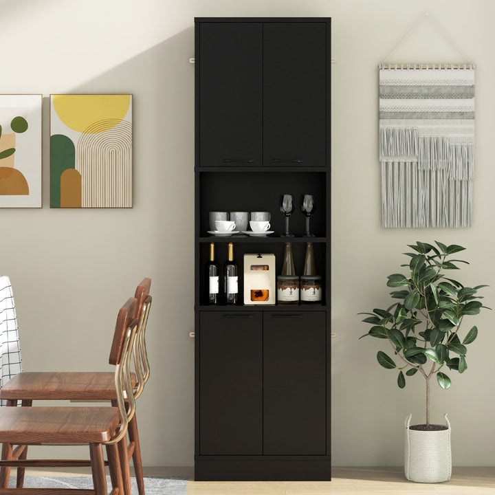 190cm Tall Freestanding Cupboard with Doors and Shelves