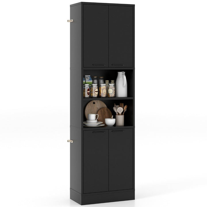 190cm Tall Freestanding Cupboard with Doors and Shelves