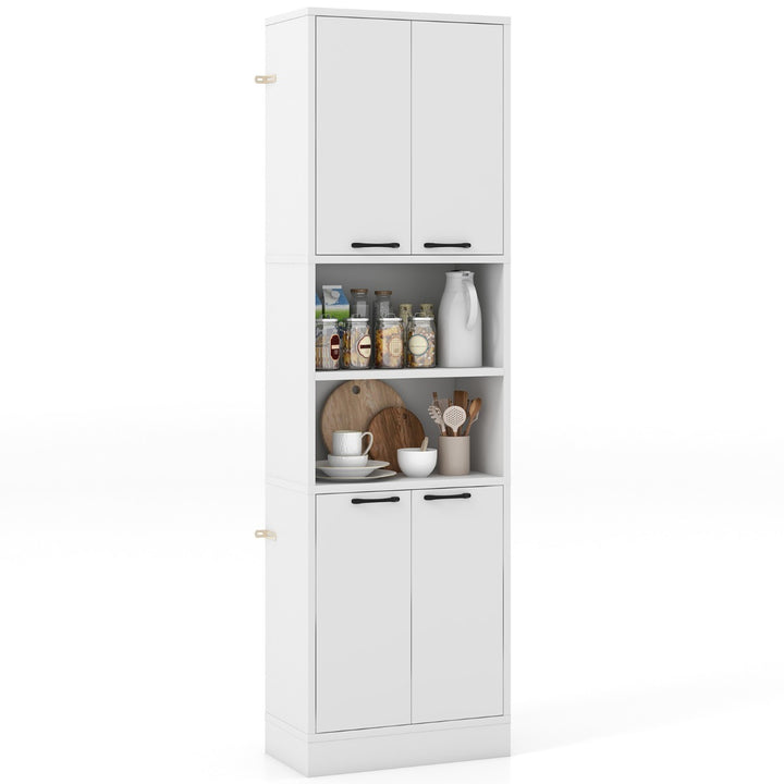 190cm Tall Freestanding Cupboard with Doors and Shelves