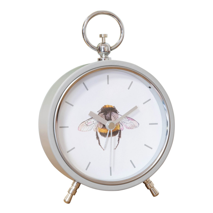 Hestia Bee Mantel Alarm Clock Metal Case