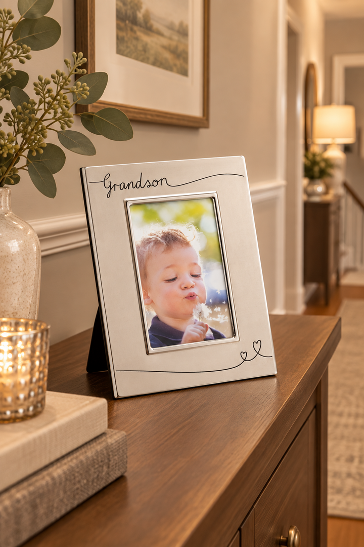 Photo Frame 2 tone Silverplated GRANDSON