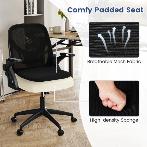 Breathable mesh padded seat office chair with high-density sponge