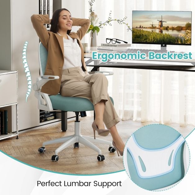 Ergonomic mesh office chair with lumbar support