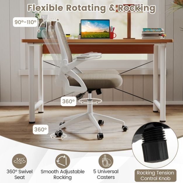 Mesh office chair with ergonomic height adjustment and 360 swivel