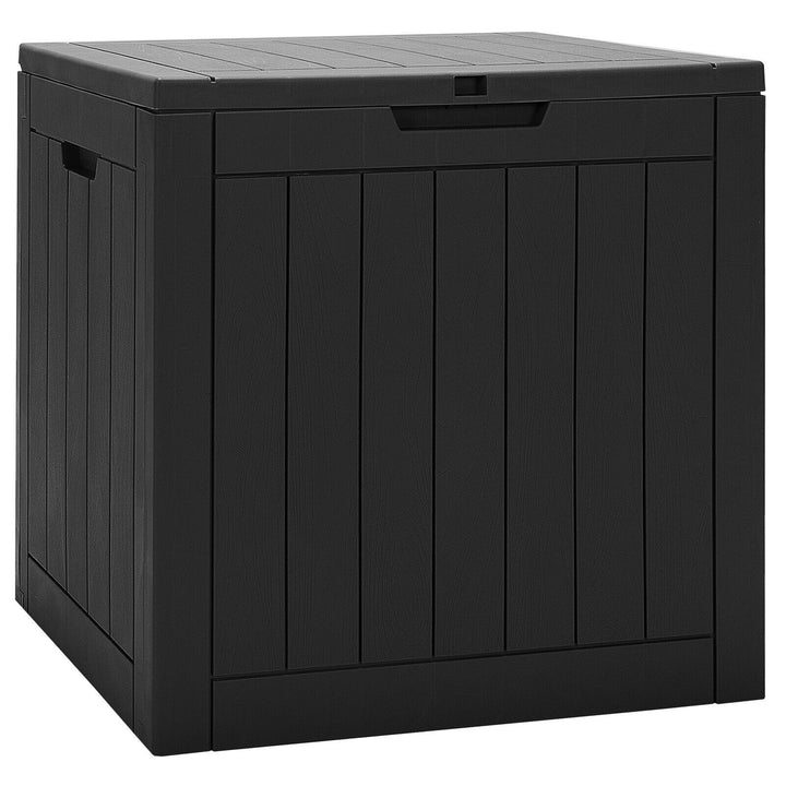 Outdoor Storage Shed with Handles and Lockable Lid Black - TidySpaces