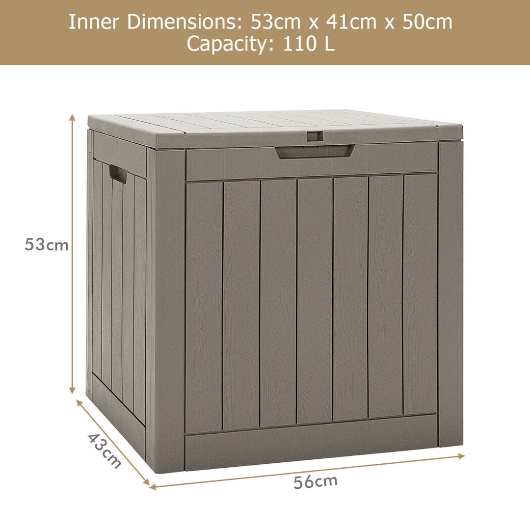 Outdoor Storage Shed with Handles and Lockable Lid - TidySpaces