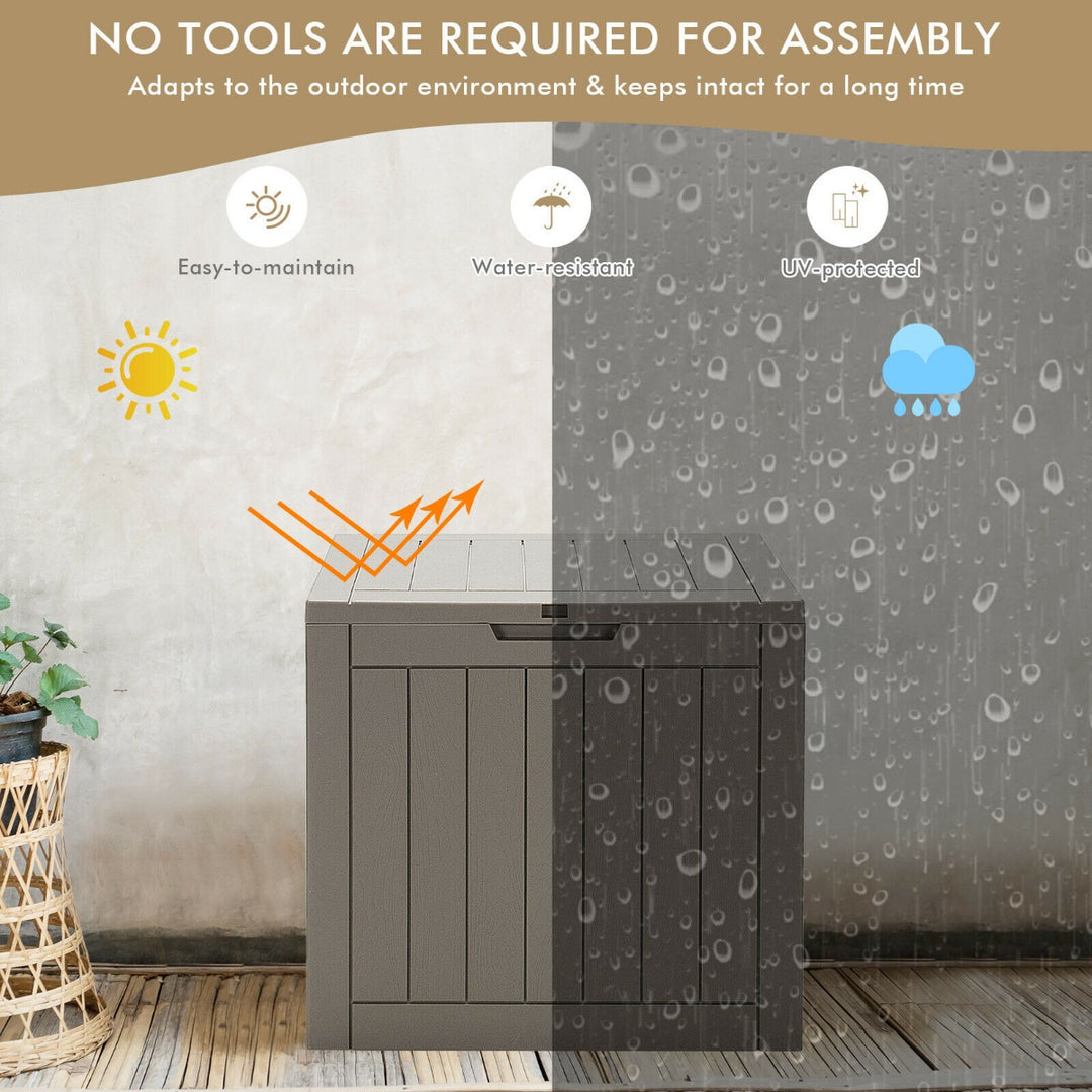 Outdoor Storage Shed with Handles and Lockable Lid - TidySpaces