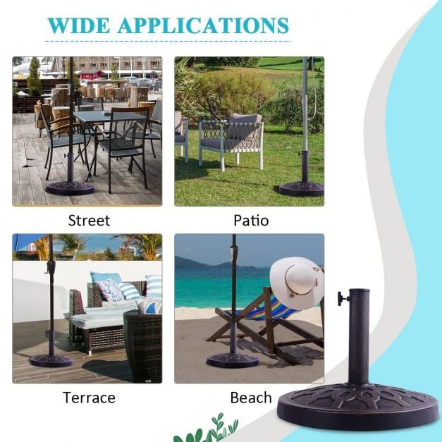 Resin Patio Umbrella Base for 38-48 mm Umbrella Pole