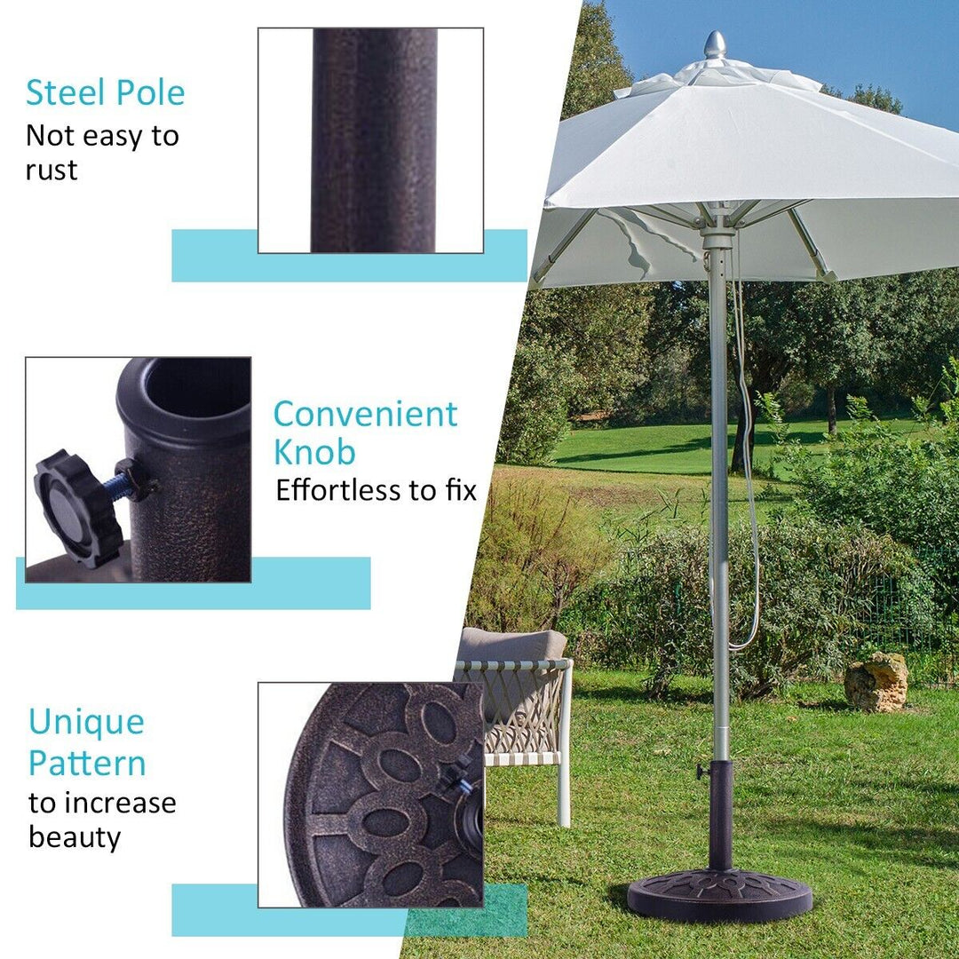 Resin Patio Umbrella Base for 38-48 mm Umbrella Pole