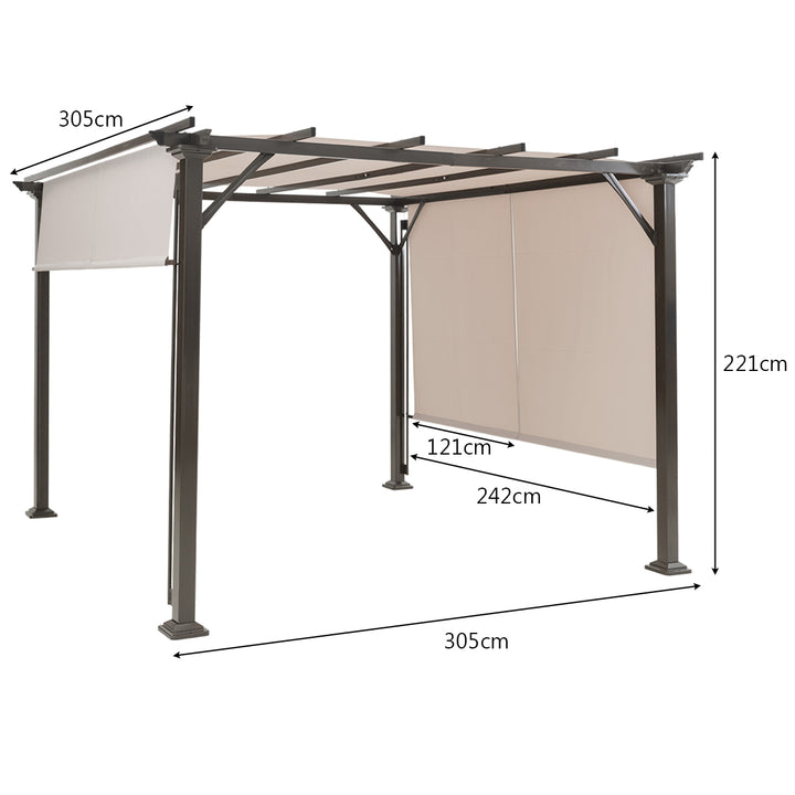 2PCS 16x4 Ft Universal Replacement Canopy for Pergola Structure