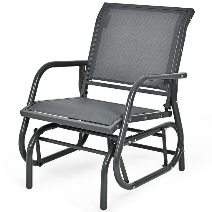 Glider Rocking Garden Chair-Brown