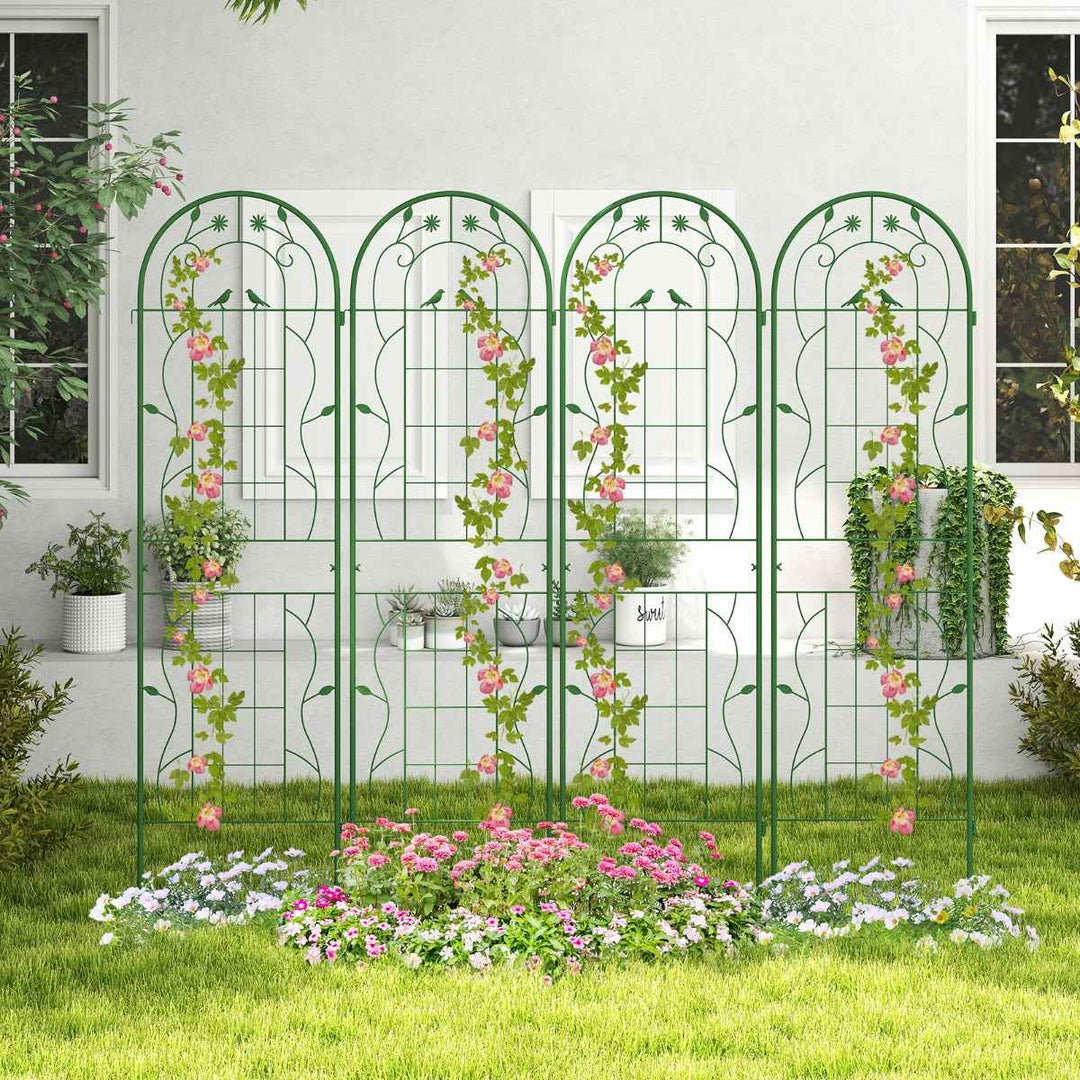 Metal Garden Trellis for Climbing Plants – Durable Support Structure for Outdoor Gardening