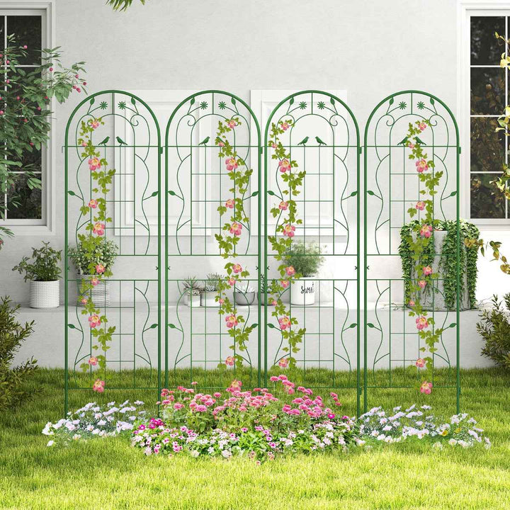 Metal Garden Trellis for Climbing Plants – Durable Support Structure for Outdoor Gardening