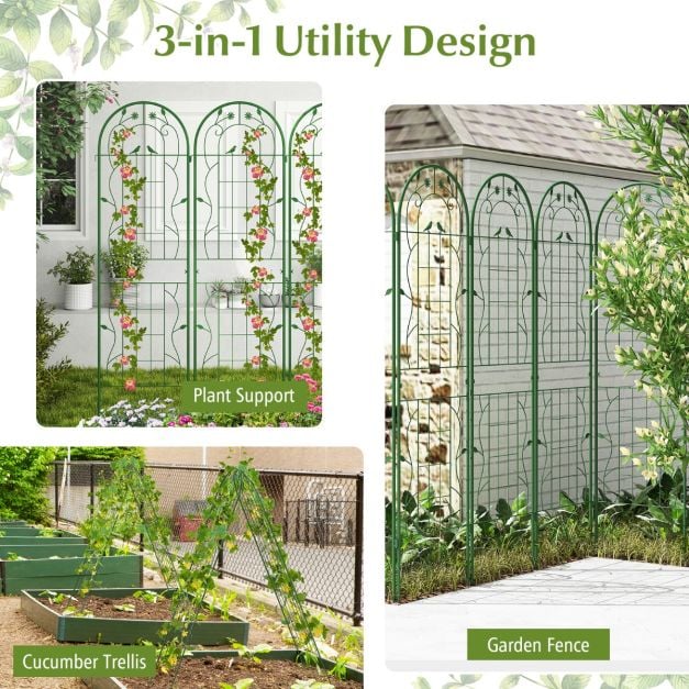 Metal Garden Trellis for Climbing Plants – Durable Support Structure for Outdoor Gardening