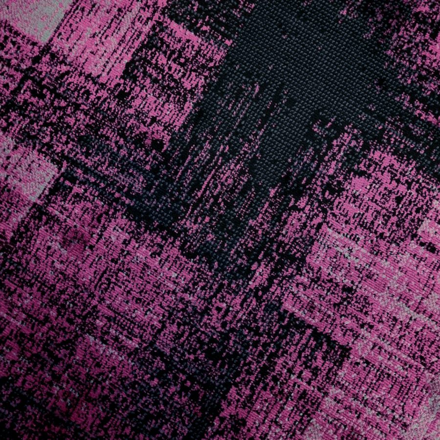 Modern Purple Black Abstract Geometric Soft Carpet