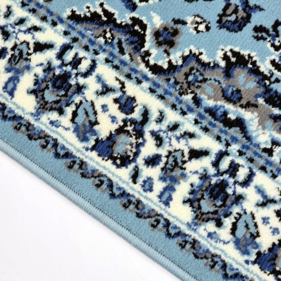 Traditional Rug Sky Blue Vintage Classic Design - TidySpaces