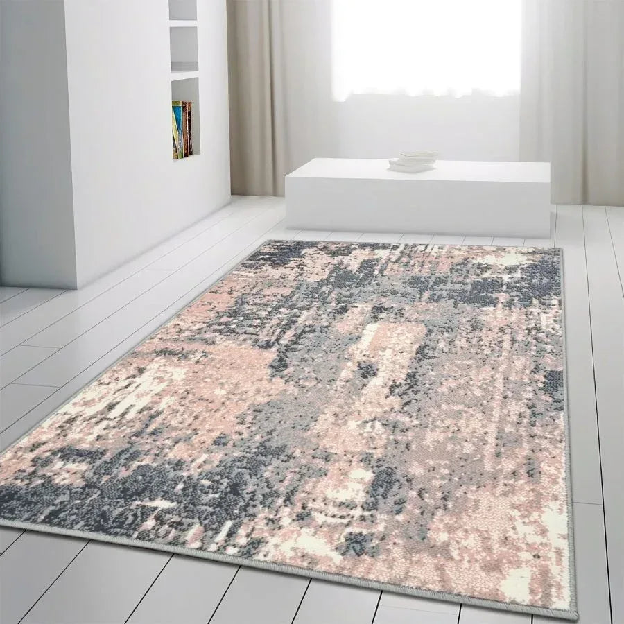 Marble Abstract Rug Distressed Pattern Soft Carpet – TidySpaces