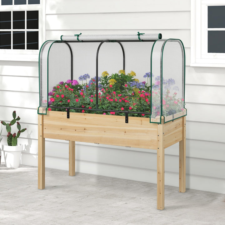 Portable Garden Patio Greenhouse with Roll-up Zipper Door and Waterproof Sun-Protective PE Cover - TidySpaces