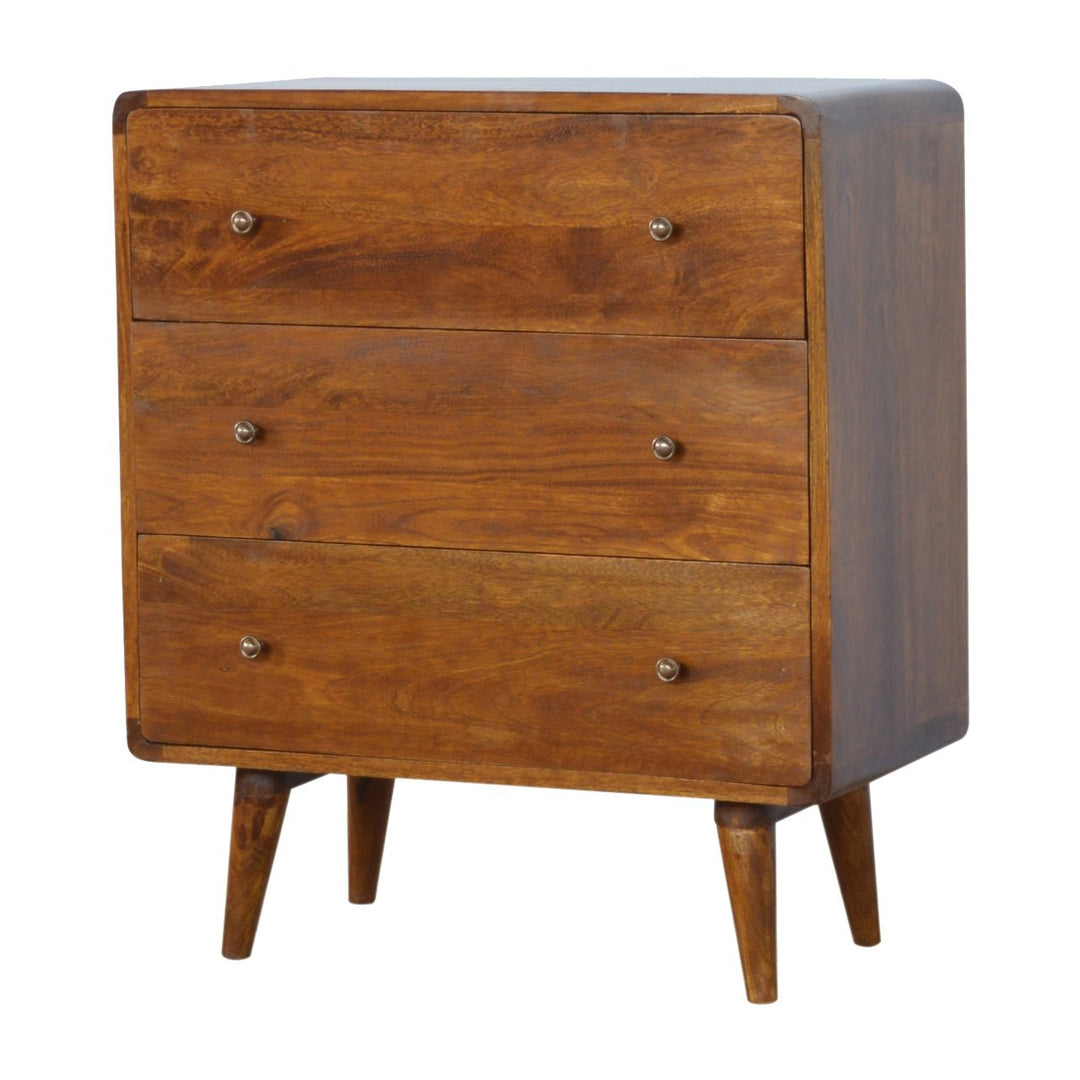 Curved Chestnut Chest - TidySpaces