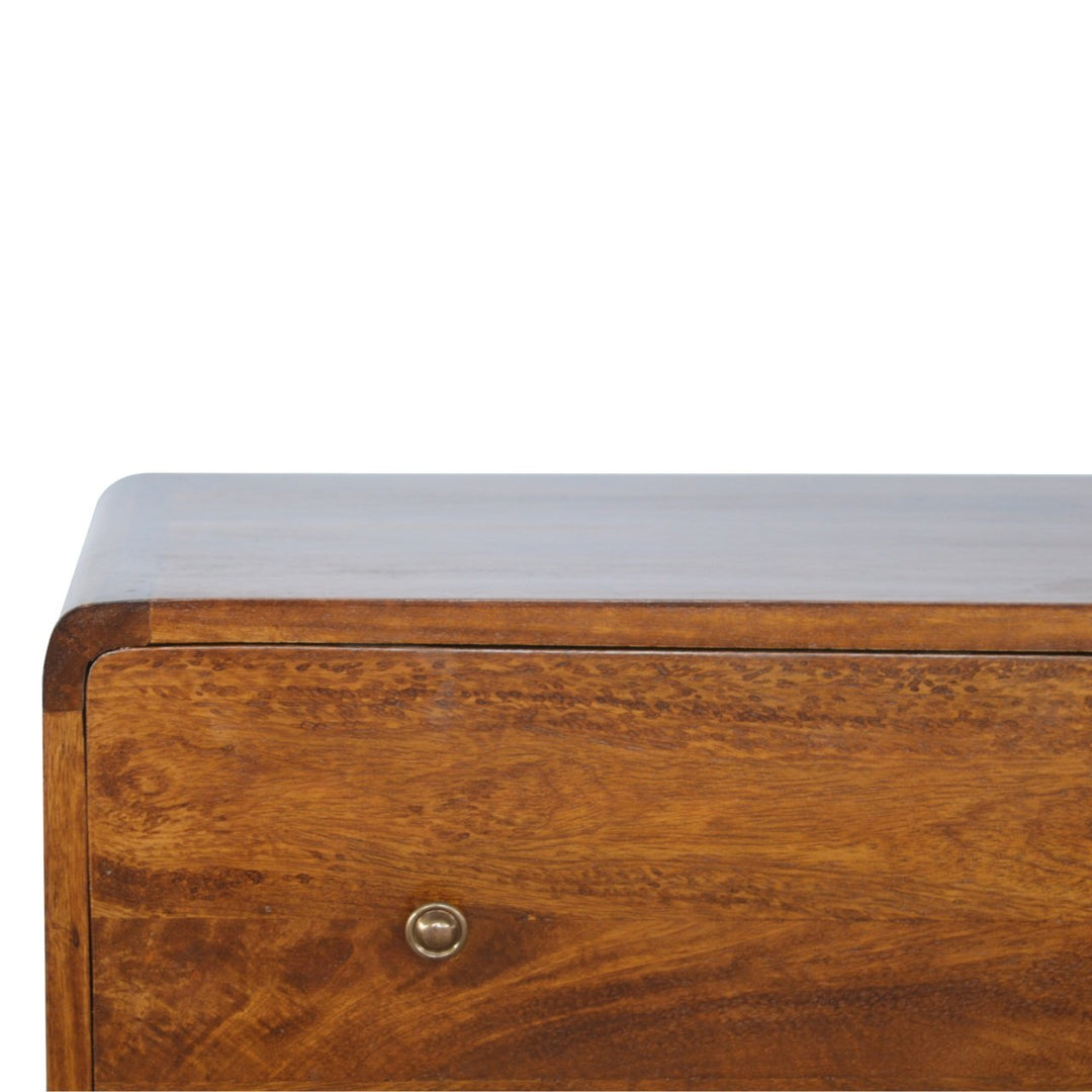 Curved Chestnut Chest - TidySpaces