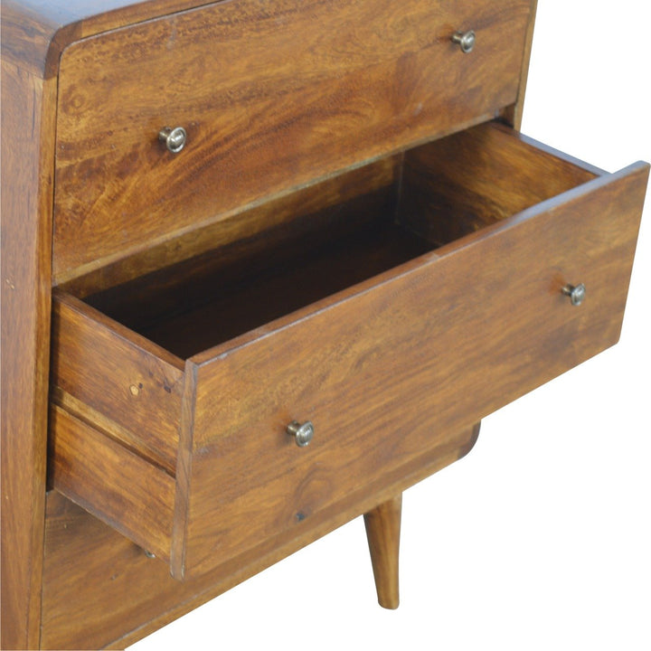 Curved Chestnut Chest - TidySpaces