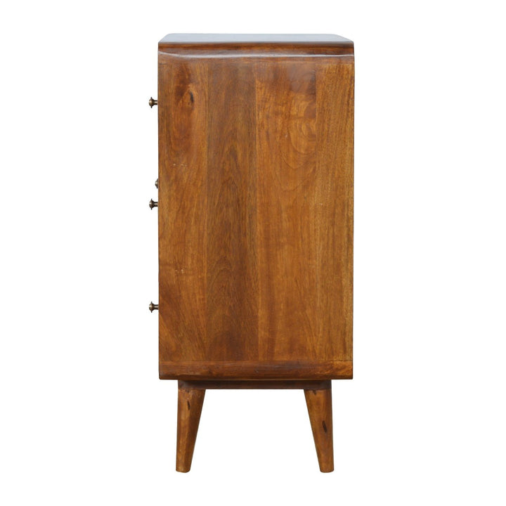 Curved Chestnut Chest - TidySpaces