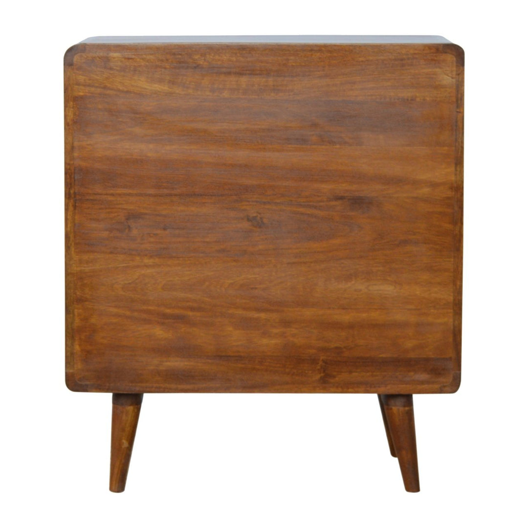 Curved Chestnut Chest - TidySpaces