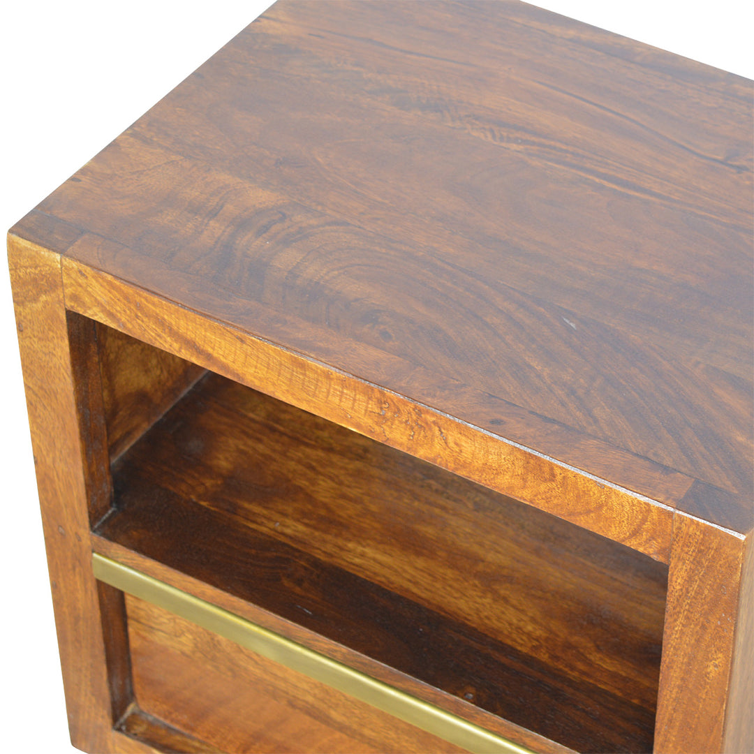 Gold Bar Chestnut Bedside