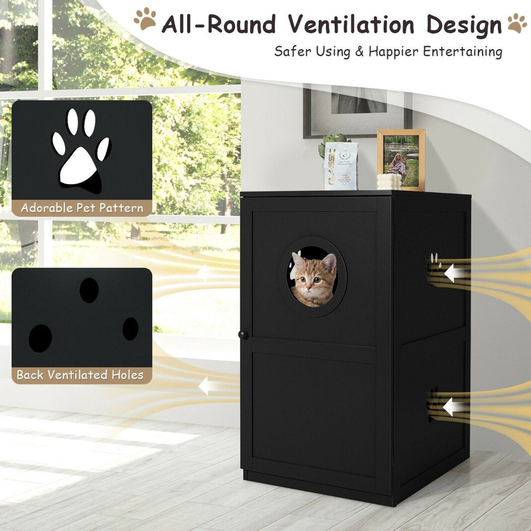 2 Tier Kitty Hidden Washroom Toilet with Entrance Hole and Door