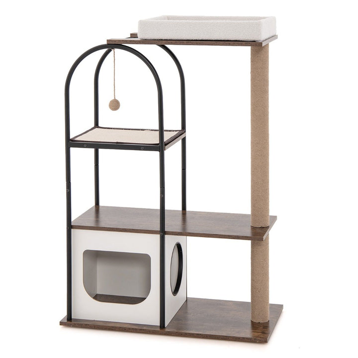 118 cm Tall Cat Tree Tower with Metal Frame