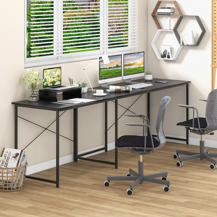 Reversible Corner Study Workstation and Writing Desk with Monitor Stand - TidySpaces