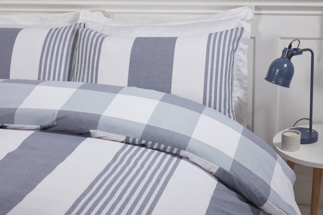 Chambray Stripe Duvet Set - TidySpaces