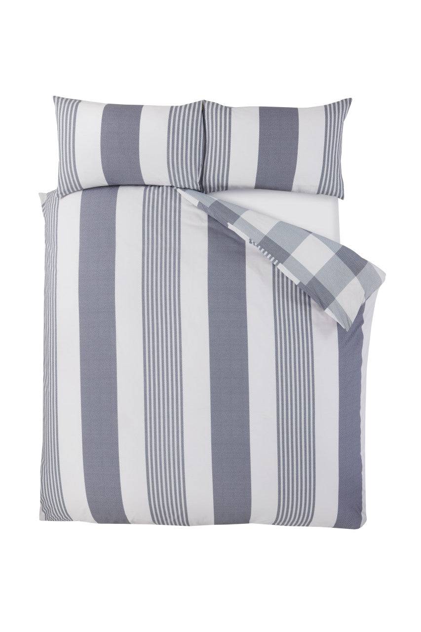 Chambray Stripe Duvet Set - TidySpaces