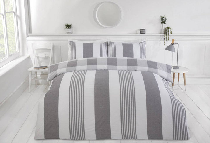 Chambray Stripe Duvet Set - TidySpaces