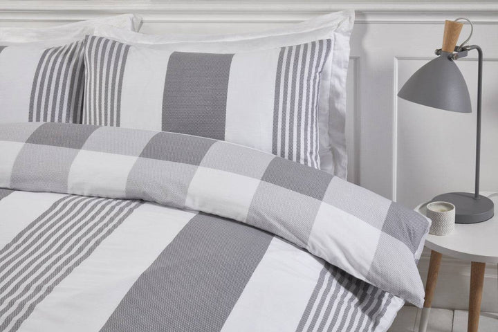 Chambray Stripe Duvet Set - TidySpaces