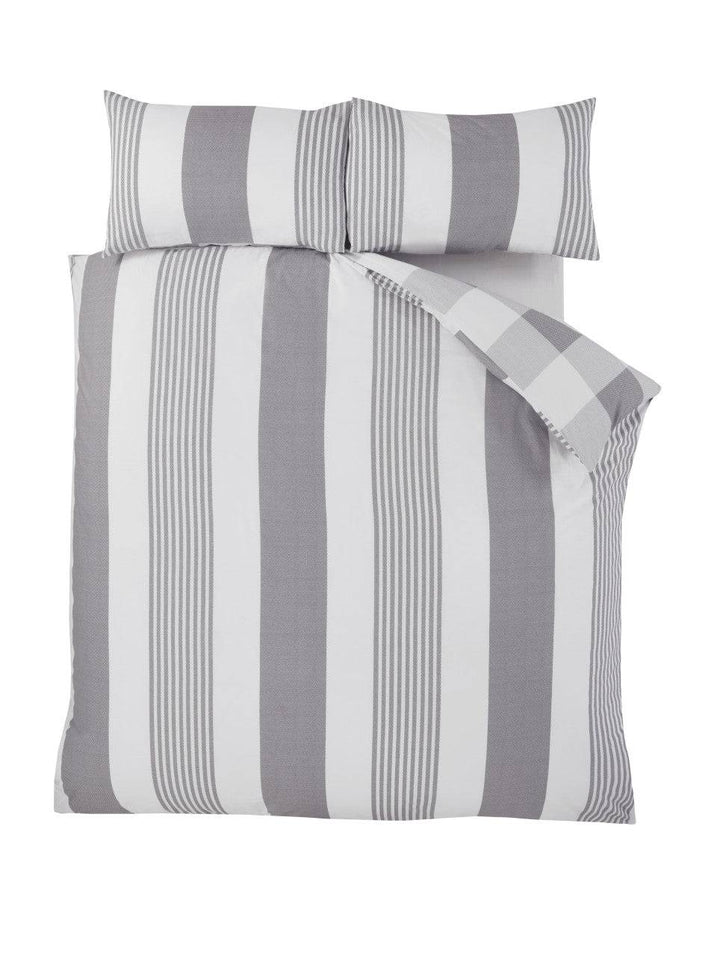 Chambray Stripe Duvet Set - TidySpaces