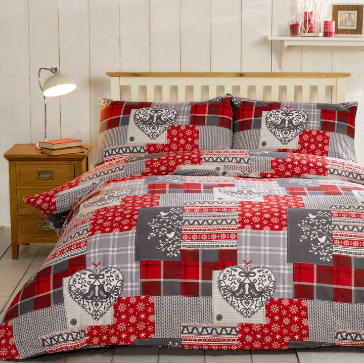 Alpine Patchwork Flannelette Duvet Set - TidySpaces