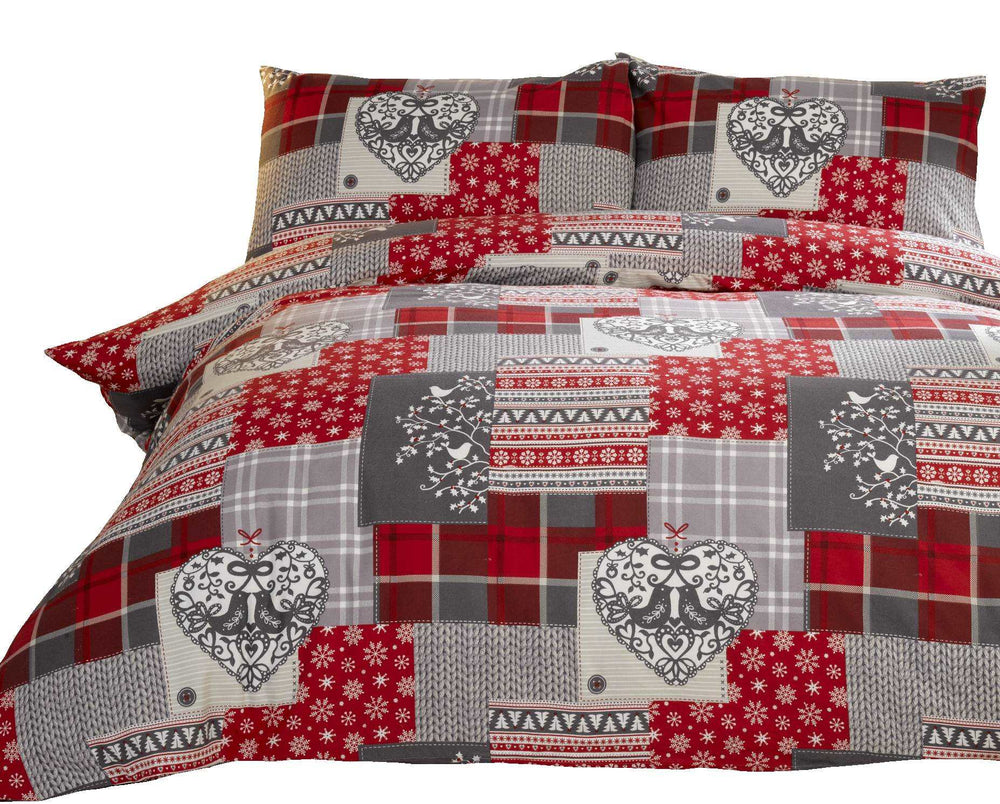 Alpine Patchwork Flannelette Duvet Set - TidySpaces