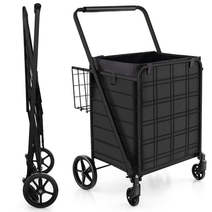 Folding Shopping Cart with Waterproof Liner