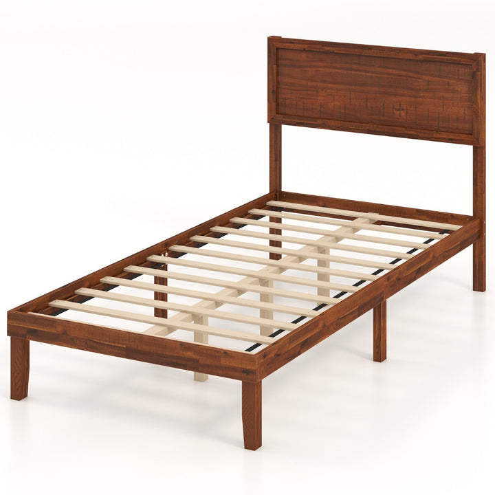 Bed Frame with Headboard and Slats Support - TidySpaces