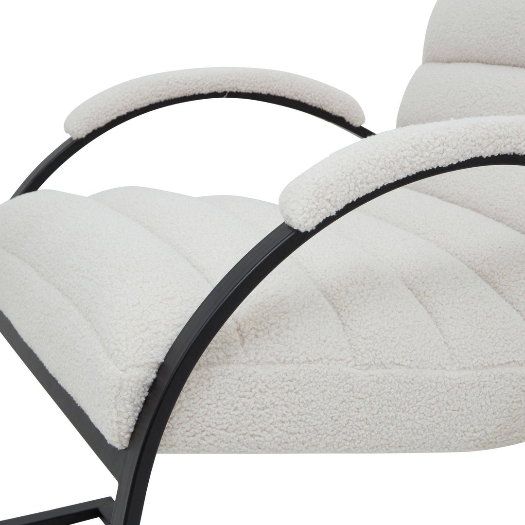 Bouclé Ribbed Ark Chair - TidySpaces