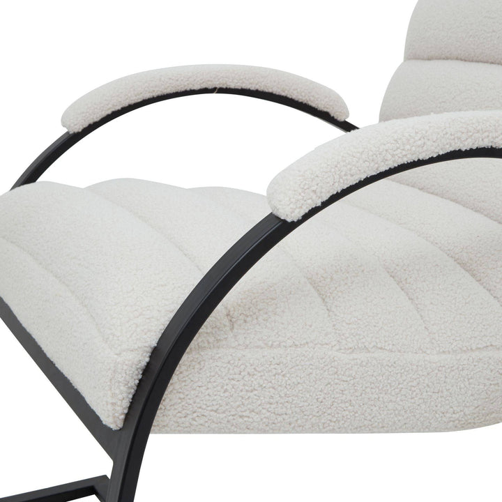 Bouclé Ribbed Ark Chair - TidySpaces