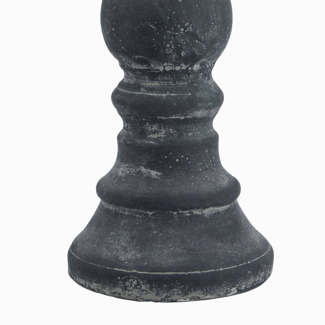 Amalfi Grey Column Candle Holder - TidySpaces