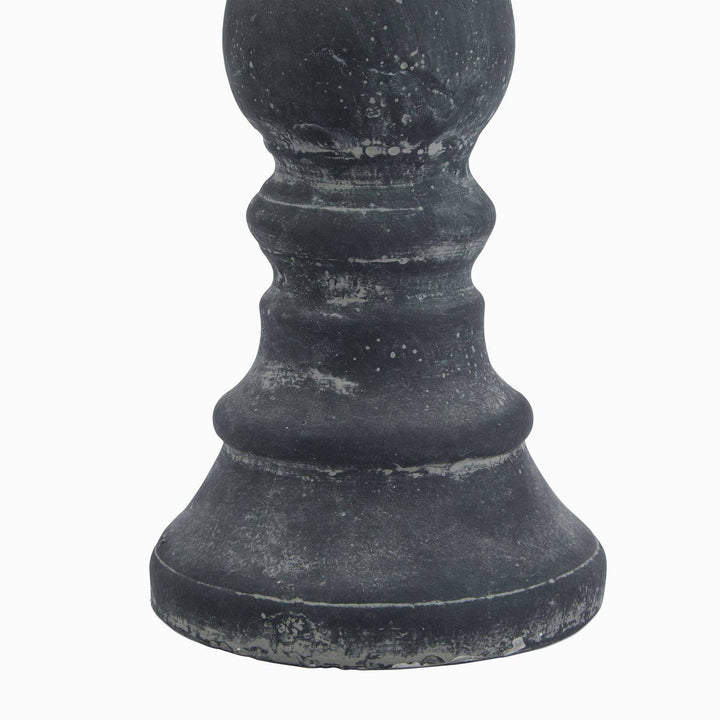 Amalfi Grey Column Candle Holder - TidySpaces