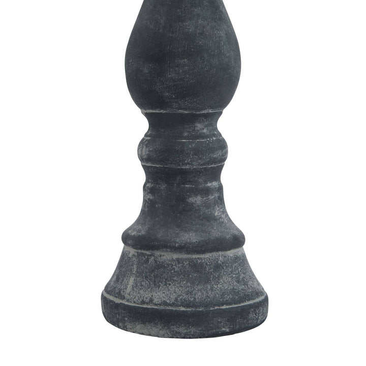 Amalfi Large Grey  Column Candle Holder - TidySpaces